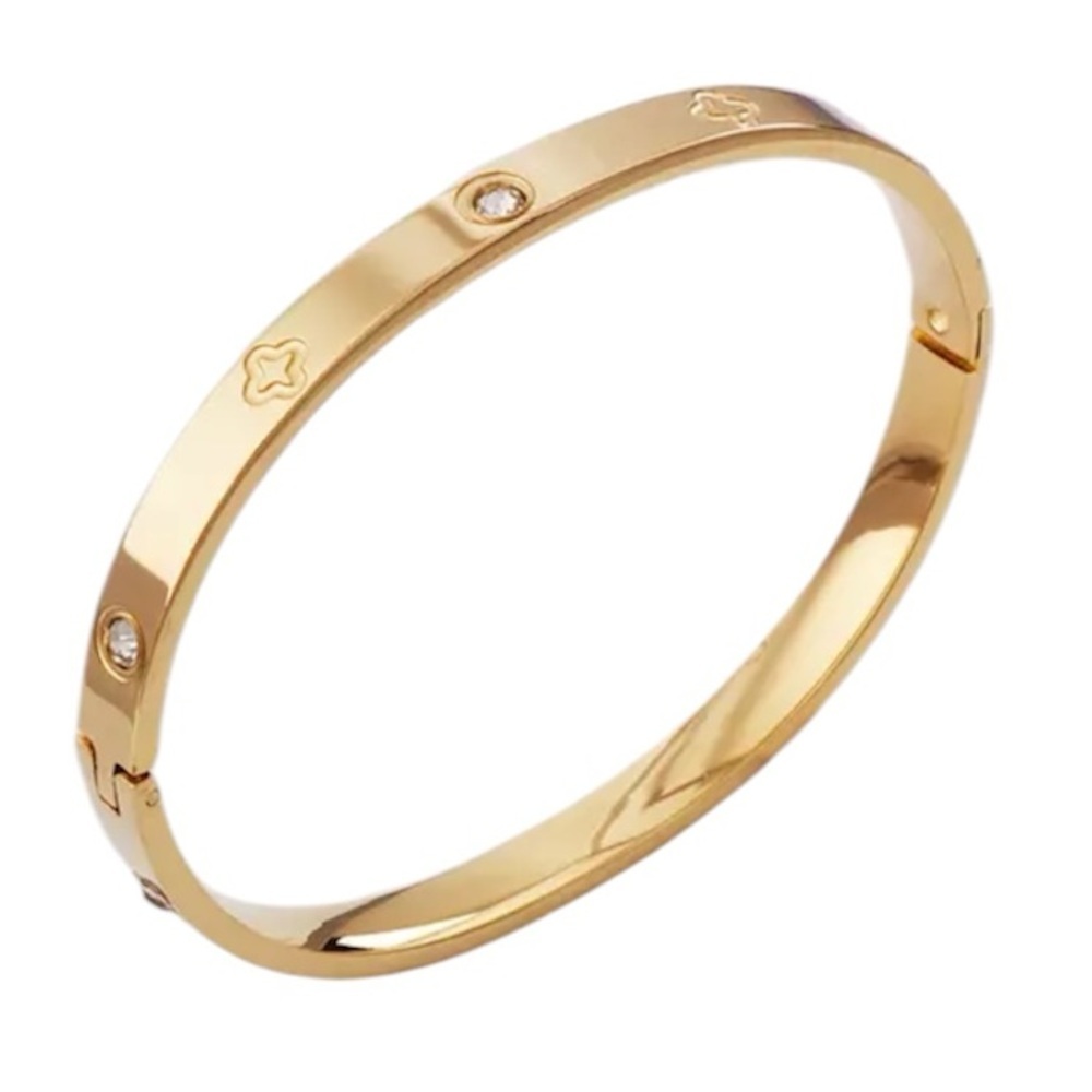2 /$60 NWOT 18K Gold SS Bangle Bracelet